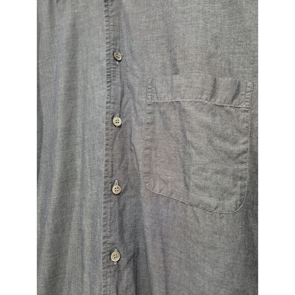 Ermenegildo Zegna Cotton Long Sleeve Button Shirt Men's L 41 Graphite Grey Italy - Picture 2 of 6